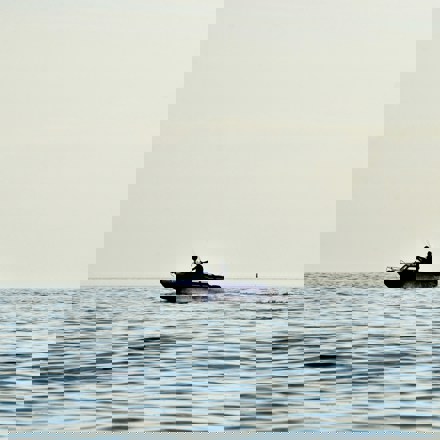 Image of boat on the water, boat finance